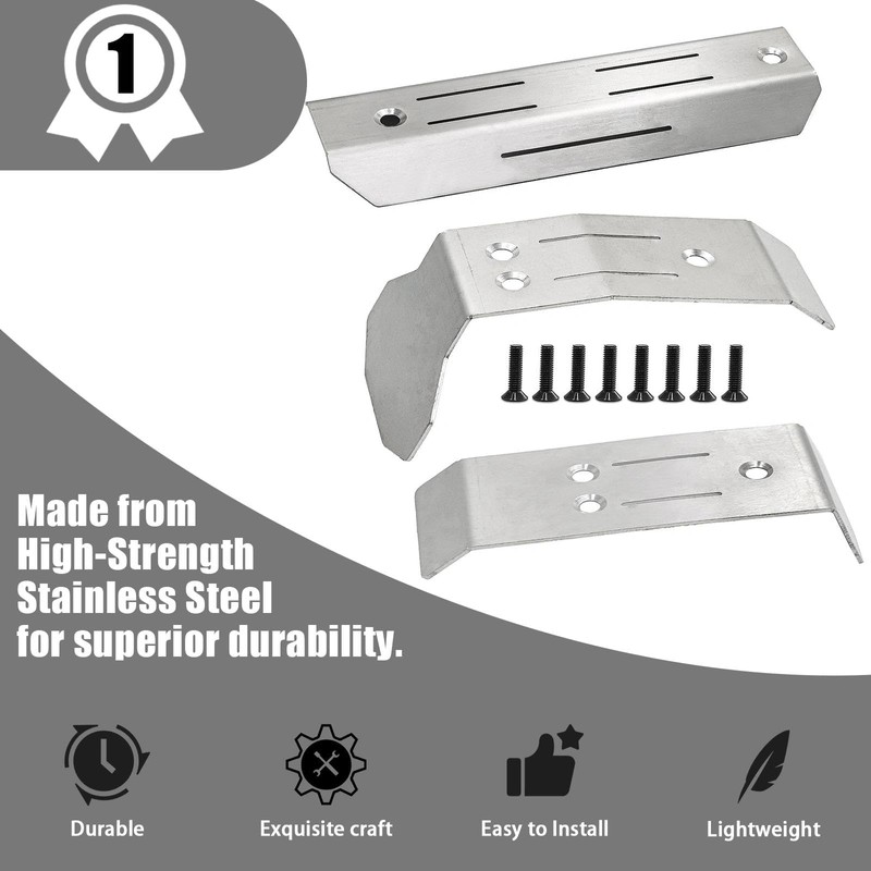 Fraizoe RC Stainless Steel Chassis Armor and Front Rear Guard