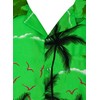 KING KAMEHA Funky Hawaiian Shirt, Shortsleeve, Beach, Green, S
