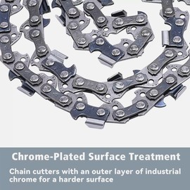 2-Pack 18 Inch Mini Chainsaw Chain with Replacement Bar, Replacement Guide Saw Chains for Cordless Electric Chainsaw & Wood Branch Cutting Mini Chainsaws (64 Drive Links)