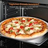 Auddemg Set of 2 Round Pizza Baking Trays, Diameter 29.5