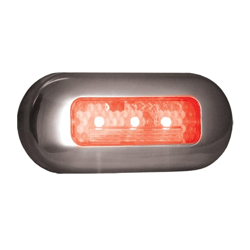 T-H Marine LED Oblong Courtesy Light - 12V Polished 316