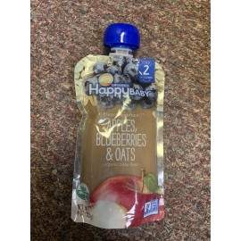 Happy Baby Organic Stage 2 Baby Food Apples Blueberries Oats Two 8 Count Boxes