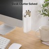 Monitor Pen Holder for Desk Organization - Self-Adhesive Plastic Stationery