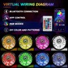 Nilight 4PCS 15.5inch LED Wheel Ring Lights RGB with APP