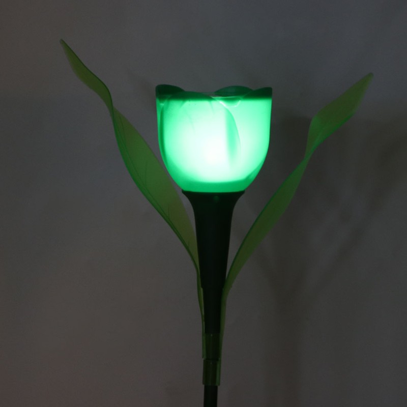 4Pcs Outdoor Solar Power Tulip LED Flower Light Waterproof Garden