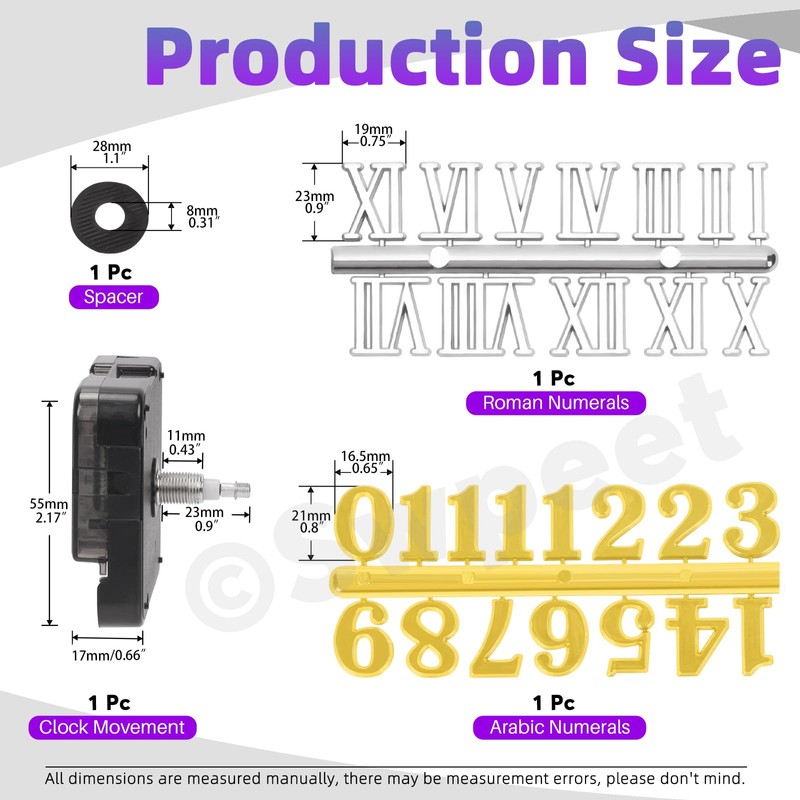 Swpeet 16Pcs Shaft Length 23mm - 29/32 Inch DIY Wall