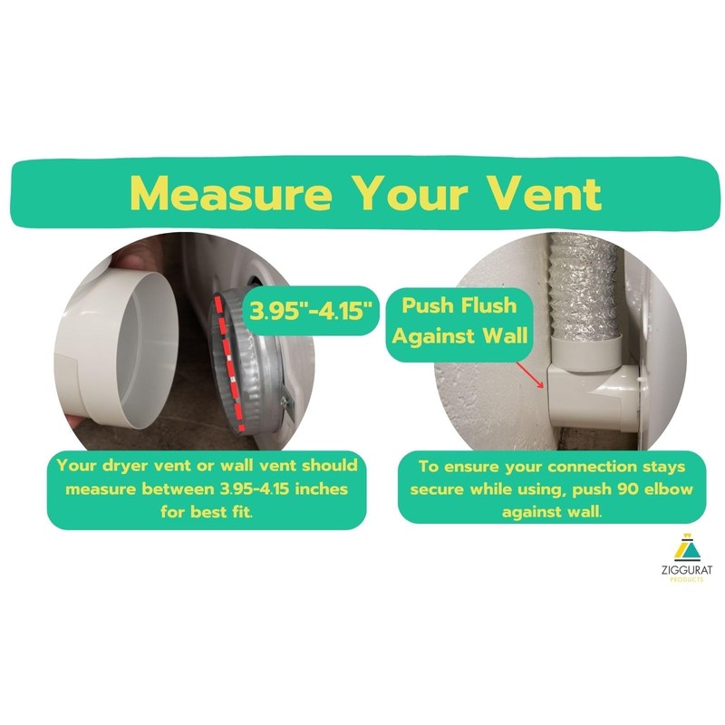 DIY Dryer Vent Connector Kit - Space Saving, Toolless Design