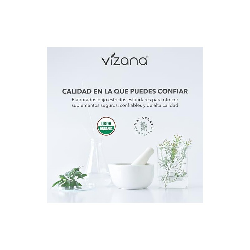 VIZANA NUTRITION | Cúrcuma Organica c/Piperina y Curcumina en Cápsulas