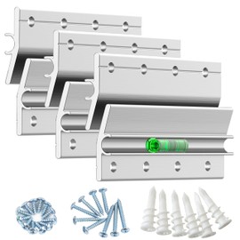 Heavy Picture and Mirror Hangers, French Cleat Hanger Heavy Duty with Hanging Hardware, Z Clips Flush Wall Mounting Brackets for Mirror, Headboard, Shelves & Cabinets - 4 Inch 3 Pairs 50 lbs