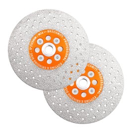 BRSCHNITT Diamond Cutting Disc 125 mm Double-Sided for Cutting and Grinding Granite Marble Tile Natural Stones (2 Pieces)