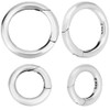 Beebeecraft 1 Box 2Pcs Spring Gate Rings 925 Sterling Silver
