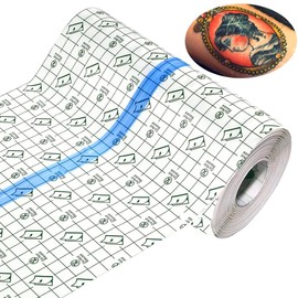 ANAMPION Tattoo Aftercare Waterproof Bandages 8"x5 Yard Second Skin Bandage Tattoo Cover Up Tape for Faster Tattoo Healing Recovery and Skin Care Protection Waterproof Bandage Transparent Film