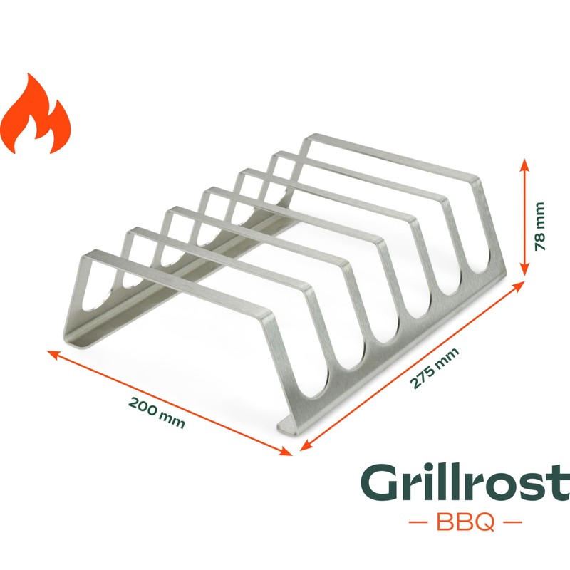 Stainless steel rib holder, RibRack for 6 all-round crispy spare
