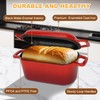 3.6QT Oval Enameled Cast Iron Dutch Oven, Sourdough Bread Baking