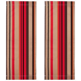 GORGECRAFT Pack of 2 Replacement Canvas for Beach Chairs 114 x 43 cm Replacement Fabric for Outdoor Chairs Red and Yellow Stripes Deck Fabric for Patio Folding Chairs for Sunbathing Garden Relaxation