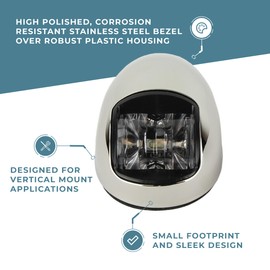 Manufacturers' Select ITC Vertical Mount Marine Boat Navigation Light (Green - Starboard Side)