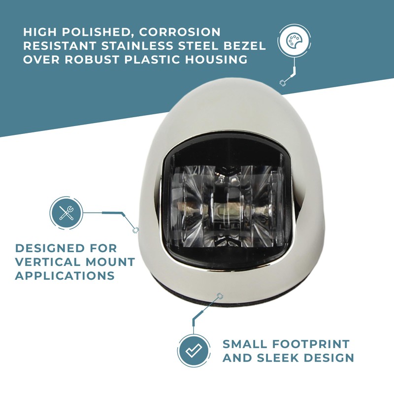 Manufacturers' Select ITC Vertical Mount Marine Boat Navigation Light (Green