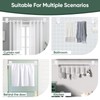 ZNONOX ZNONOX Curtain Rods No Drilling for Windows 30 to