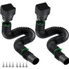 Binazon 2 Pack Black-Rain Gutter Downspout Extensions, Downspout Extender for