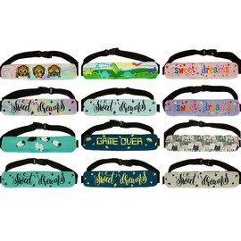 The Baby Head Sleep Positioner Soft Nap Security Head Support for Babies in The Car Adjustable Belt sea Color Yellow Lettering Game Over [082]