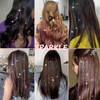 Hair Tinsel Clip in, Gold Tinsel Hair Extensions Fairy Hair
