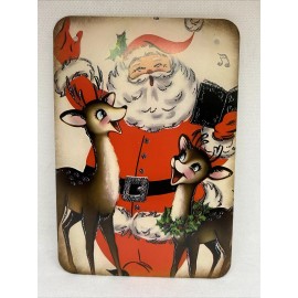 Decor Christmas Wall Decor Holiday Vintage Style Die Cut Cardboard 4.5 x 6.5”