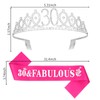 Casoty 30th Birthday Sash and Tiara for Women, 30th Birthday