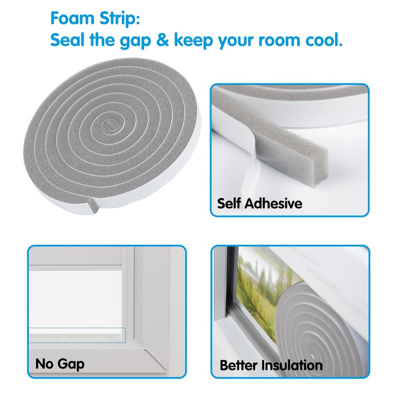 Air Jade Dual Hose Portable Air Conditioner Window Seal Kit,