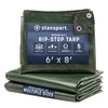 Stansport Medium-Duty Rip-Stop Tarp 6' x 8' - Dark Green