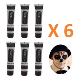 AYS 6 Piezas Pintura Corporal Blanca Paintglow Body Paint