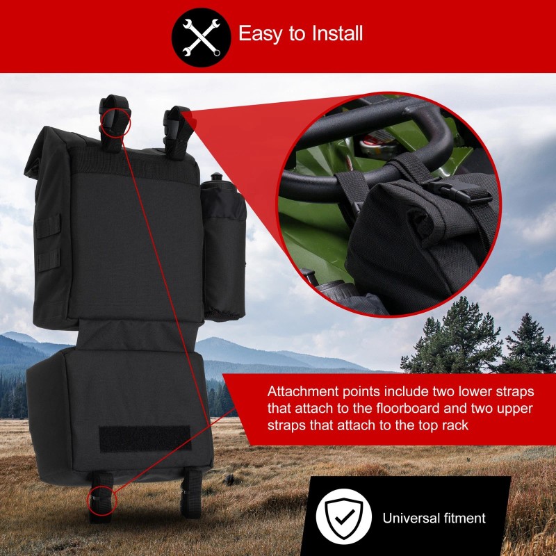 Tusk Trail Runner Zipperless ATV Off Road Fender Bag Black
