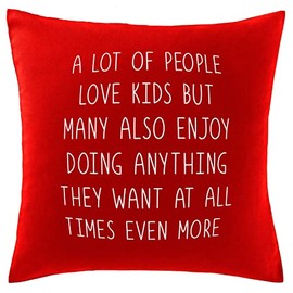 Hippowarehouse A lot of people love kids but many like doing what they want more Printed bedroom accessory cushion cover case 41x41cm