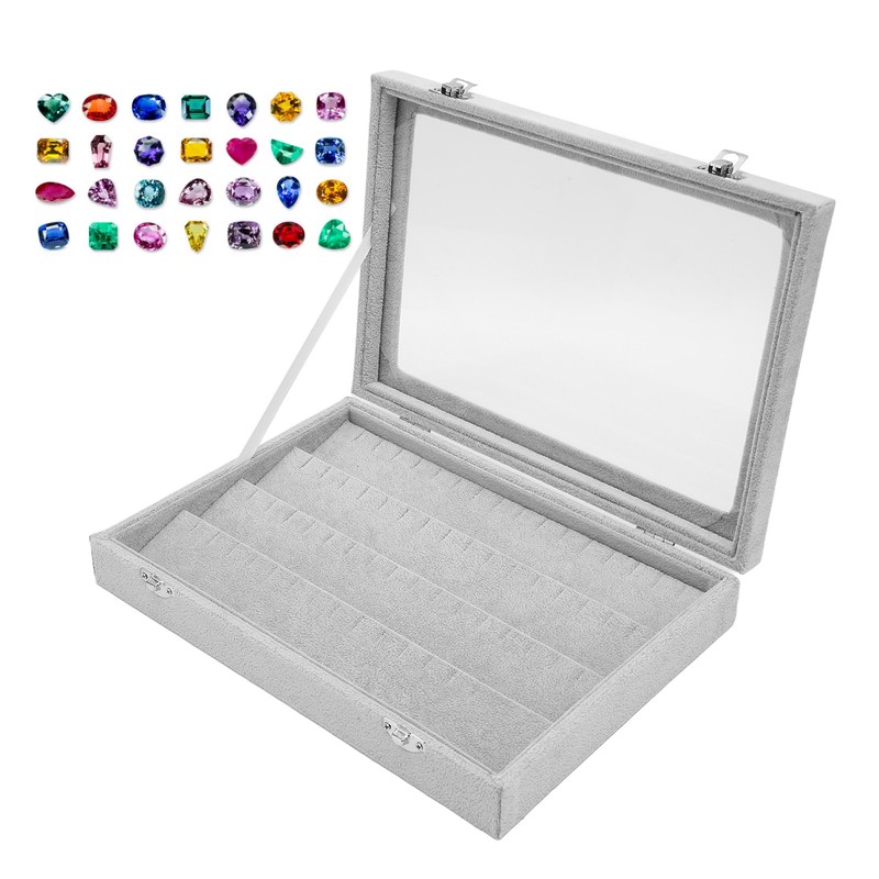 Pin Display Case Transparent Glass Dustproof Pin Collection Display Box