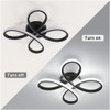 SENQIU LED Ceiling Light, 30W Modern Acrylic Ceiling Lamp, Flower