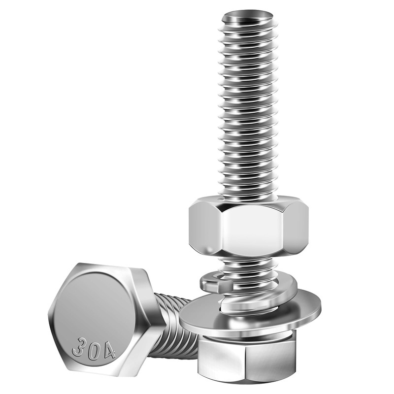 Mywish (20 Sets) 1/4-20x1-1/2 Hex Head Assorted Screws Nuts and