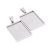 Reidgaller 10pcs 20x30mm Rectangle Cabochon Settings Stainless Steel Diy Bezel