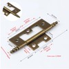 Leliafleury 4Pcs Flush Door Hinges 2 Inch Cabinet Mute Hinges