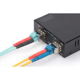 DIGITUS Gigabit SFP Module - 1.25 Gbps - HPE Compatible - Mini GBIC - for Multimode Fiber Optic Cable - LC Duplex - 850 nm Wavelength - 550 m Range - Plug & Play