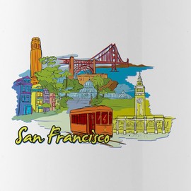CafePress San Francisco Travel P Stainless Water Bottle 1 1.0L (34 oz) Stainless Steel Water Bottle