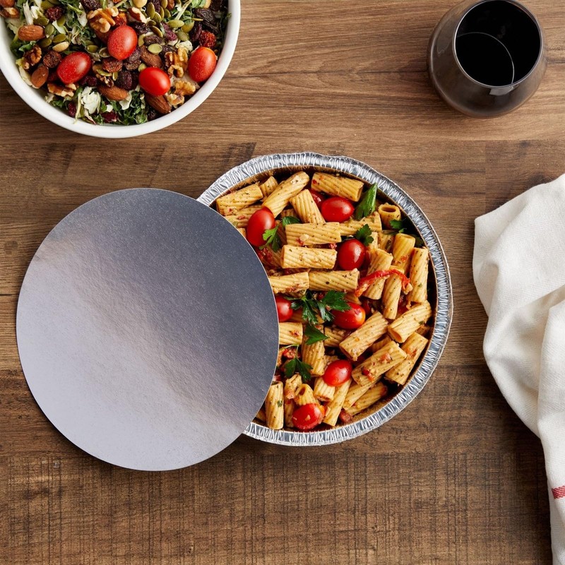 Juvale Round Aluminum Pans with Lids - Disposable Pie Pans