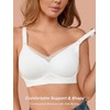 Cuteio Wireless Bras for Women No Underwire, Seamless V Neck