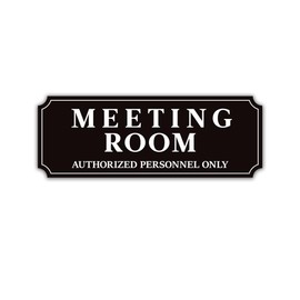 Meeting Room Sign for Door, Self-adhesive Durable Conference Room Name Sign Sticker, Staff Only Signage for Business, Home, Office, School