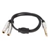 1/4 Inch Stereo Splitter Y Cable Aluminum Alloy Shell 6.35mm