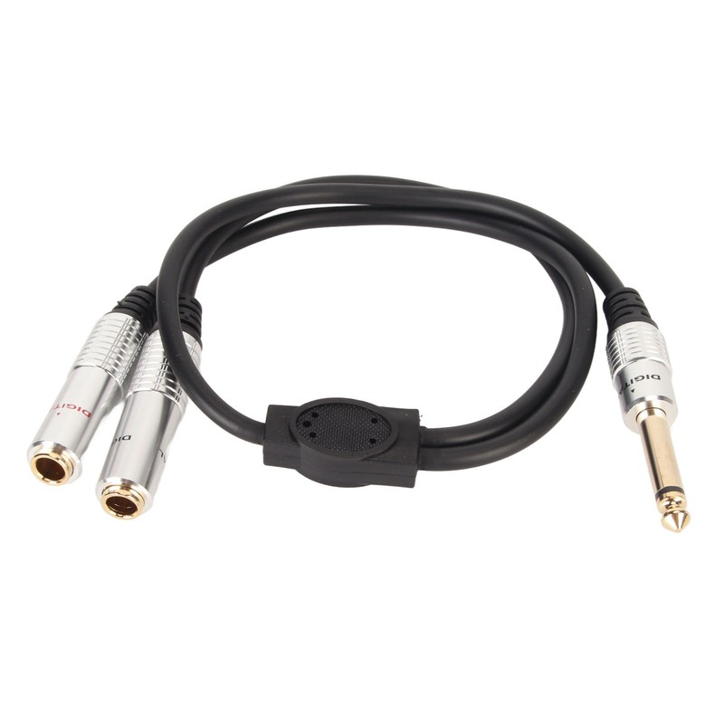 1/4 Inch Stereo Splitter Y Cable Aluminum Alloy Shell 6.35mm