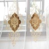 SLOW SOUL 2 Panels European Luxury Curtains Velvet Embroidered Tulle