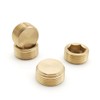 KtbeYTi 4 Pcs Male Thread Brass Internal Hex Head 3/4