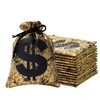 RICHNESS Money Bag with Dollar Sign 4.5X6 Inch Faux Leather