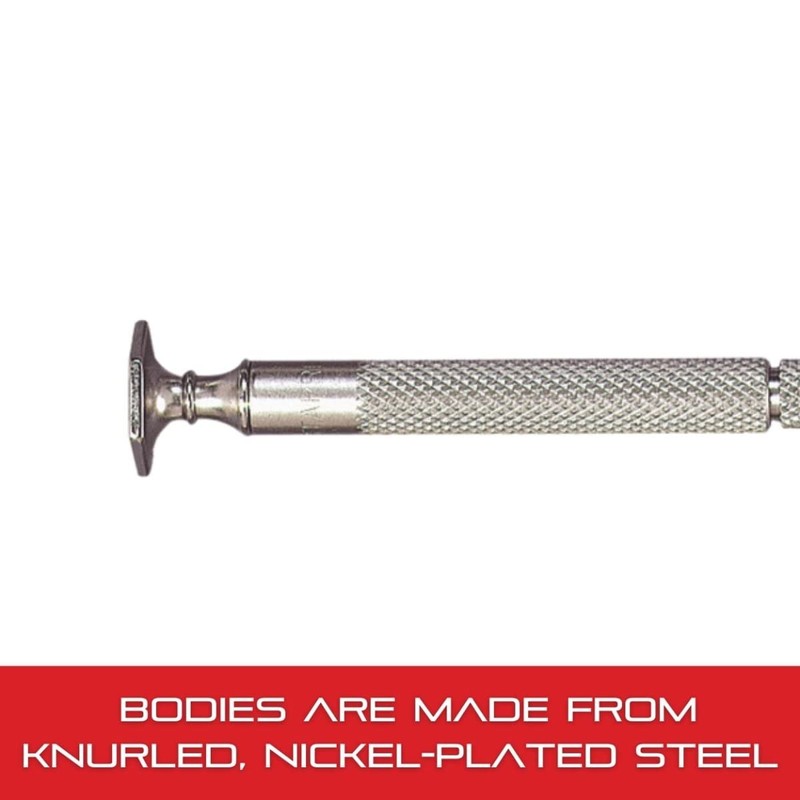Starrett Jewelers Screwdriver with Knurled Grip and Nickel-plated Steel Bodies