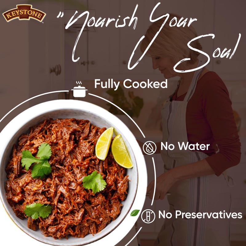 Keystone Meats All Natural Heat and Serve Canned Beef 14.5