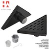 Hydroware Triangle Shower Drain - Stainless Steel Triangular Shower Floor